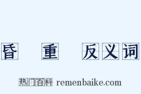 昏眊重膇反义词是什么意思的图片